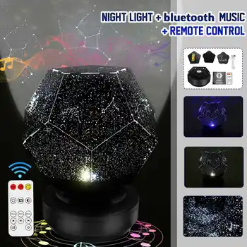 

Sky Projector Star Light Projector LED 3Colors&Bluetooth Music&Remote Control&Night Light Home Decor Nightlight Gift For Home