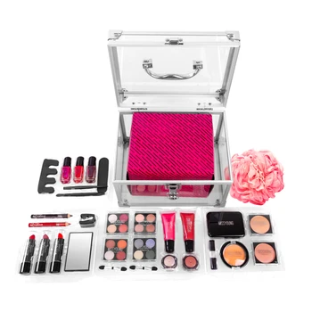 

Makeup Brushes Set Box Professional Makeup Full Suitcase Makeup Kit Sexy Red Makeup For Women Matte Lipstick Makeup Set Nail Set