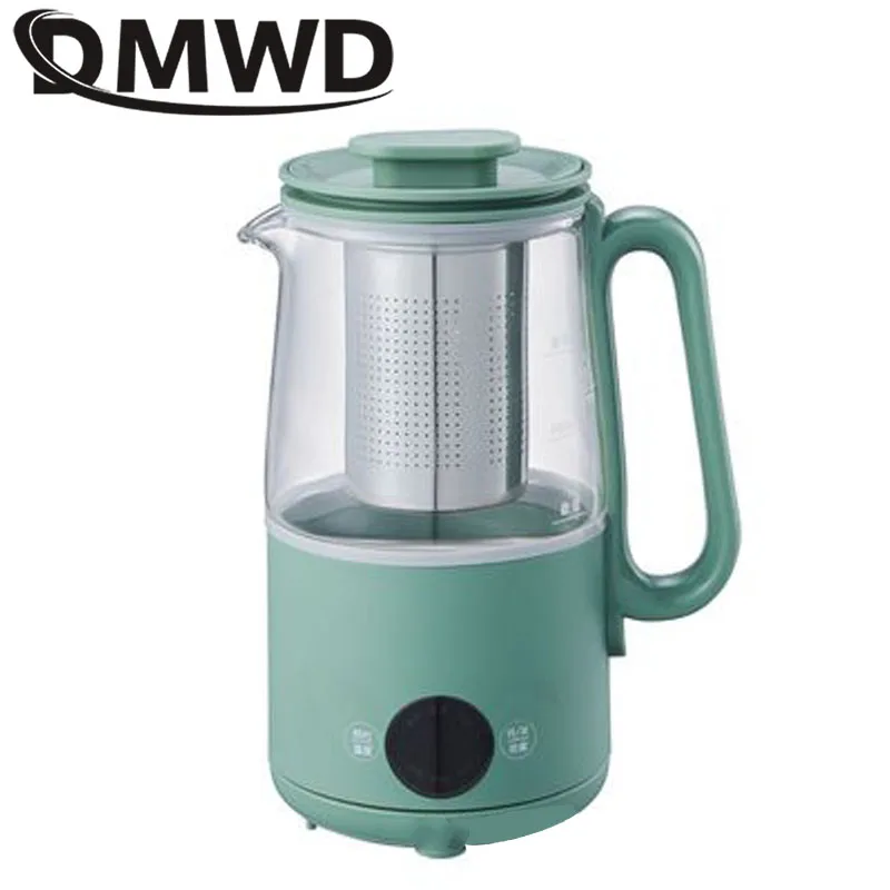 DMWD Household Mini Health Preserving Pots Electric Kettle Grass Water Heater Cup Milk Dessert Heating Pot Slow Cooker 500ml EU