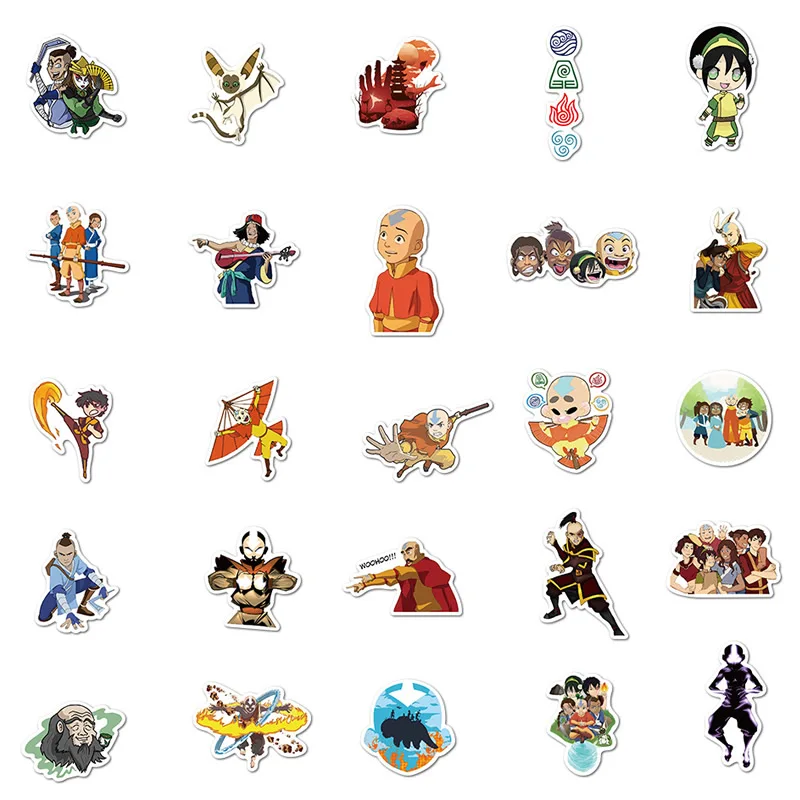 Случайные/упаковка аниме Аватар последние наклейки Airbender ноутбук багаж мотоцикл