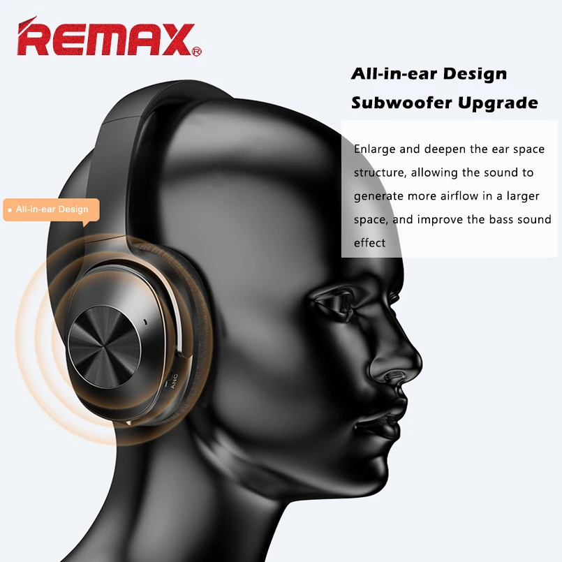 REMAX Wireless Headphones Bluetooth HIFI Stereo Earphones Noise-free Profession CSR5.0 Chip All-inclusive Earmuffs Headphones
