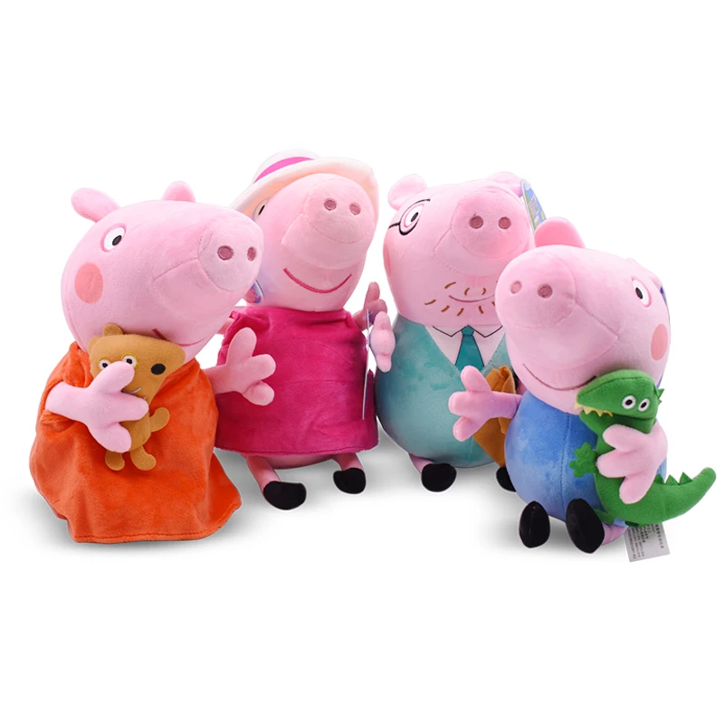 46 см оригинальные Peppa Pig день рождения Джордж Плюшевые животные игрушки семья Розовая Свинья рождественские подарки, куклы игрушки для девочек детей