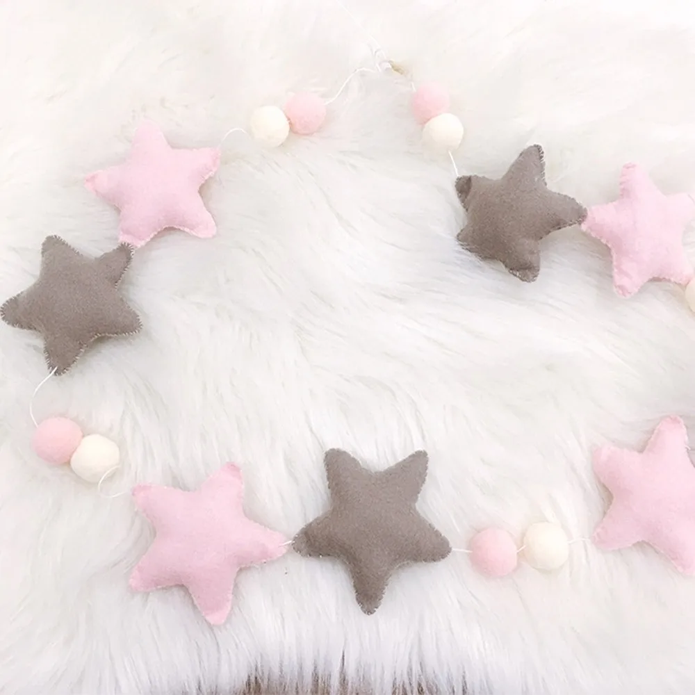 

INS Globe Nordic Baby Room Handmade Star Garlands Kids Room Wall Decorations Props Best Gift For Home Decoration Accessories