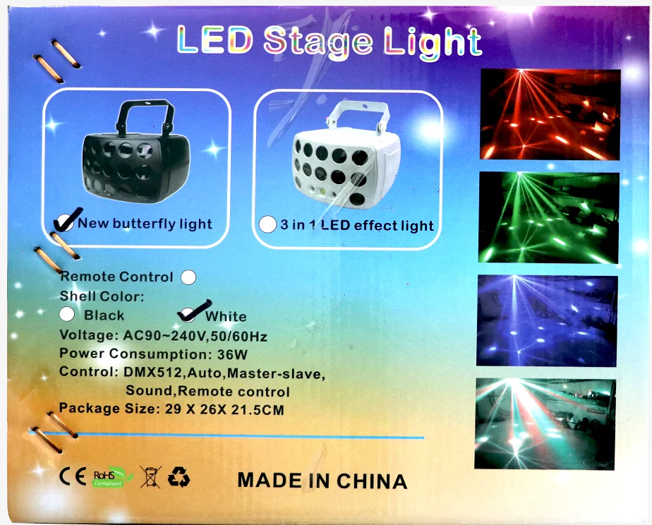 LED DMX Control RGBW Beam Strobe Effect Disco DJ Beam Stage Lighting