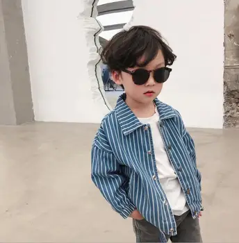 

2020 New Arrival Boys Striped Coat Spring Full Sleeve Fashion Kids Jacket 1-6 Years PY67