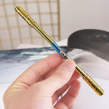 

2PC Creative Blue Gel Pen Gold Hoop Stick Silver Water Pen Student Writing Pen Office Signature Pen Creative Small Gift