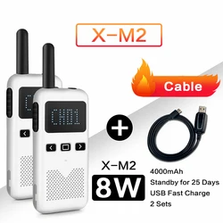 Walkie talkie walkie, interphone haute puissance, Mini Radio portable d'extérieur, 2 pièces 