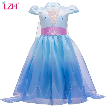 

LZH Children Cosplay Queen Elsa Dresses Elsa Costumes Princess Dress for Girls Birthday Party Vestidos Kids Baby Girls Clothing