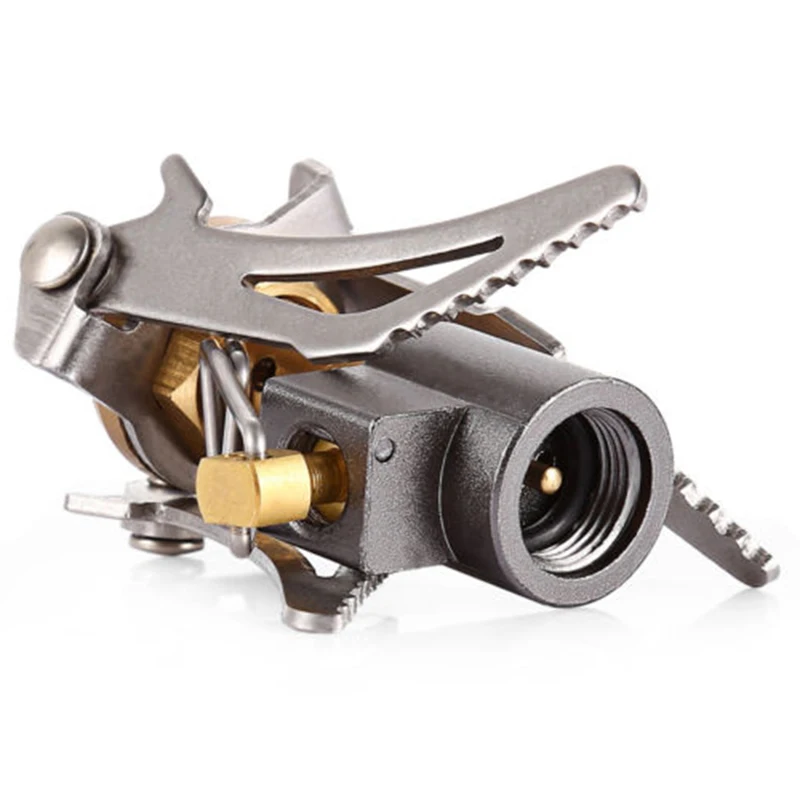 Portable Folding Titanium Alloy Cooking Burn-er Gas Stove 3000W Camping Hiking durable and wear resistant