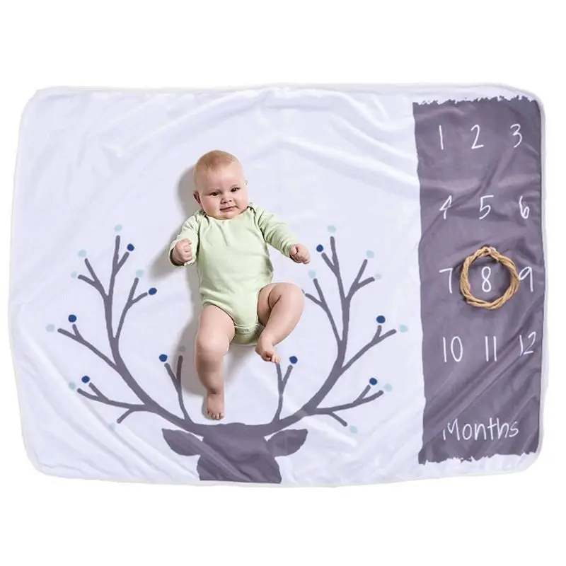 Новое Детское одеяло-Ростомер, детское одеяло для фотосъемки, 12 месячных фотографий для новорожденных, фоновое одеяло для фотосъемки
