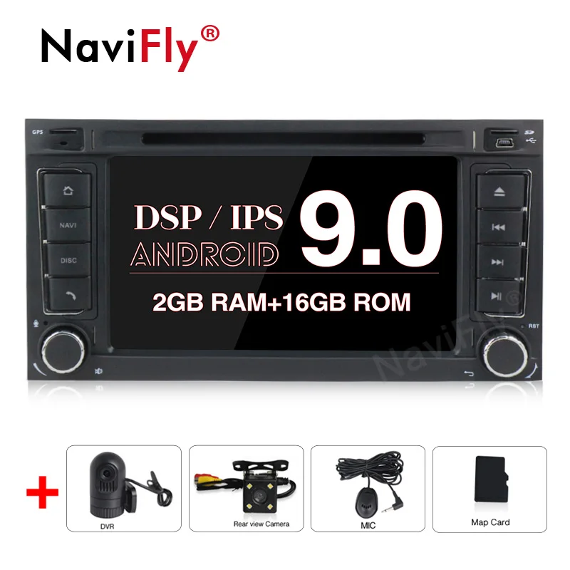 Ips DSP 8Core Android 9,0 автомобильный dvd-радиоплеер для Volkswagen Touareg Transporter T5 Multivan gps navi с рулем - Цвет: 4Core 2G Camera DVR