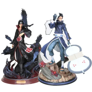 

Lensple Naruto Shippuden figure toy Naruto GK Uchiha Itachi With Crow Uchiha Obito PVC Action Figure Model Toys 25-30CM