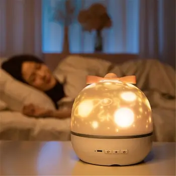 

New 6 Patterns LED Projector Star Moon Night Light Sky Rotating Operated Nightlight Lamp For Kids Baby Bedroom Nursery Christmas
