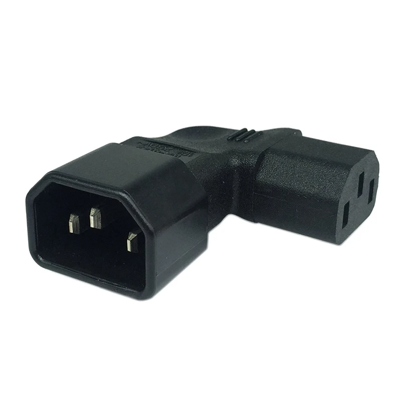 2 предмета в комплекте вправо/левый угол IEC 320 C14 3 контактный разъем для C13 женский PDU PSU UPS Мощность удлинитель адаптер розетка для ЖК-дисплей светодиодный ТВ стены МО