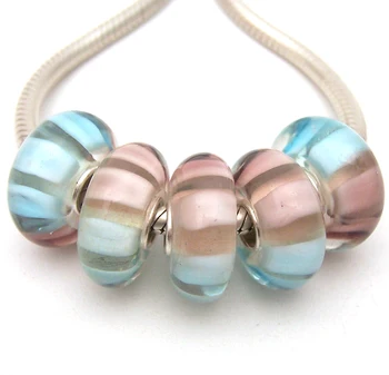 

JGWGT 2569 5X 100% Authenticity S925 Sterling Silver Beads Murano Glass beads Fit European Charms Bracelet diy jewelry Lampwork