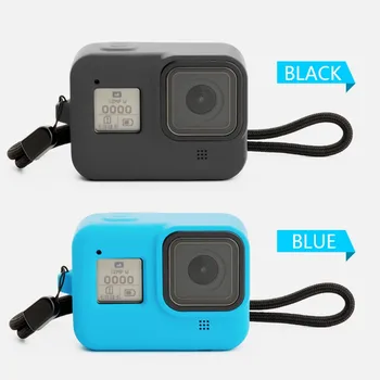 

For Hero 8 Sport Camera Case Soft Thin Dust-proof Silicone Protective Skin Cover With Lanyard Rope For Gopro Hero 8