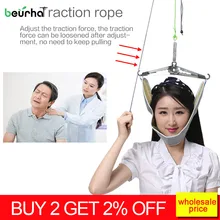 Шейный массажер для позвоночника, Шейное тяговое устройство, комплект, шейные носилки для спины, регулировка хиропрактики, массажер для спины, релаксация