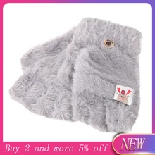 Осень-зима, новинка, для малышей, детей, зимняя теплая вязаная флисовая рукавица С Откидывающейся Крышкой и рисунком, перчатки, перчатки на половину пальцев,# N11