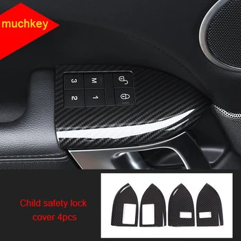

For Land Rover 2014-2019 Range Rover sport HSE carbon fiber Child safety lock cover with seat memory 4pcs