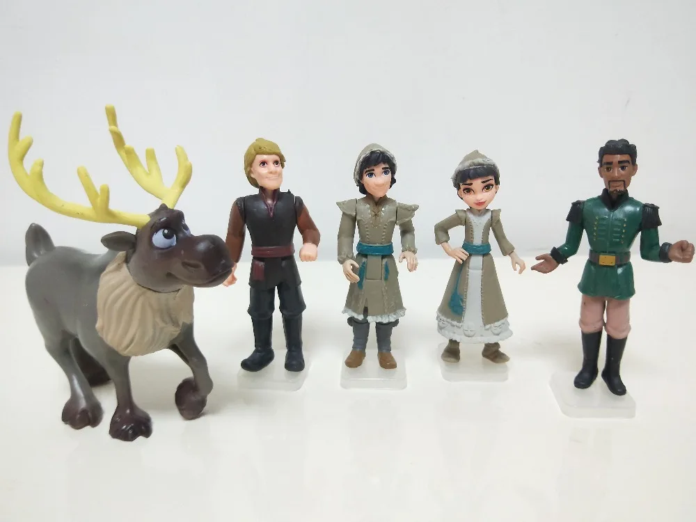 9 шт./компл. натуральная disney Frozen2 игрушка Эльзы и принцессы Анны из мультфильма «Холодное сердце кукла Олаф Кристоф Свен фигурка игрушки девочки подарок на год, без коробки
