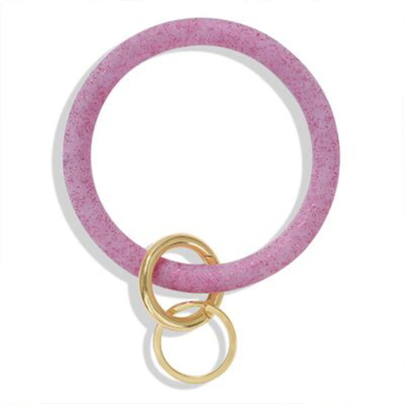 Cpop модный силикагель браслет брелок-браслет кольцо для ключей мягкий силиконовый для ключа автомобиля держатель цепи женские аксессуары, бижутерия