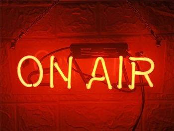 

Neon Light Sign Custom Name Beer Bar Home Decor Open Store Lamp Display ON AIR-red 12''X6''