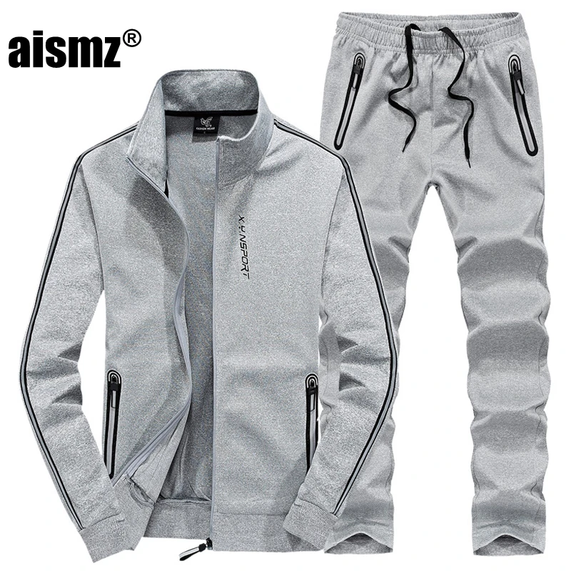 Aismz размера плюс L~ 7XL 8XL зимняя куртка Для мужчин верхняя одежда; хлопковый свитер; Спортивный костюм Для мужчин спортивная одежда Jogger, набор одежда для мальчика, куртка+ штаны