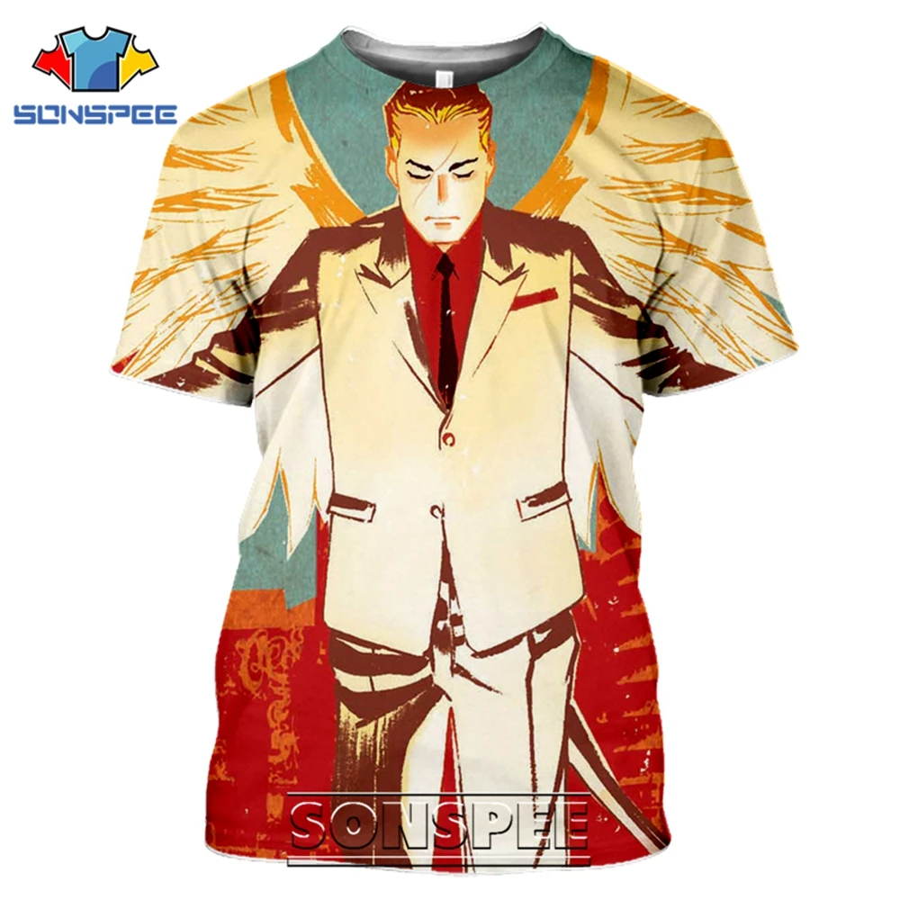 SONSPEE T-shirts Lucifer Morningstar 3D Print Men Women Casual Fashion Hip Hop Short Sleeve Streetwear Devil Tees Tops Shirt (9)