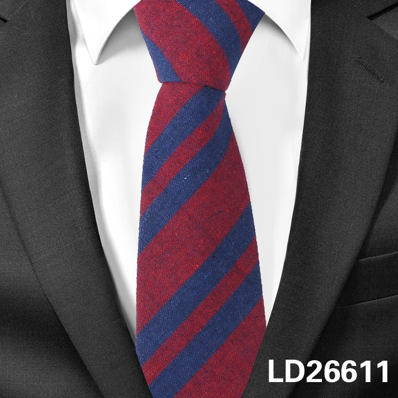 Мужской галстук клетчатые хлопковые галстуки для мужчин повседневные полосатые тонкие галстуки для Свадьба Вечерние 6 см ширина обтягивающие Галстуки для жениха Gravatas