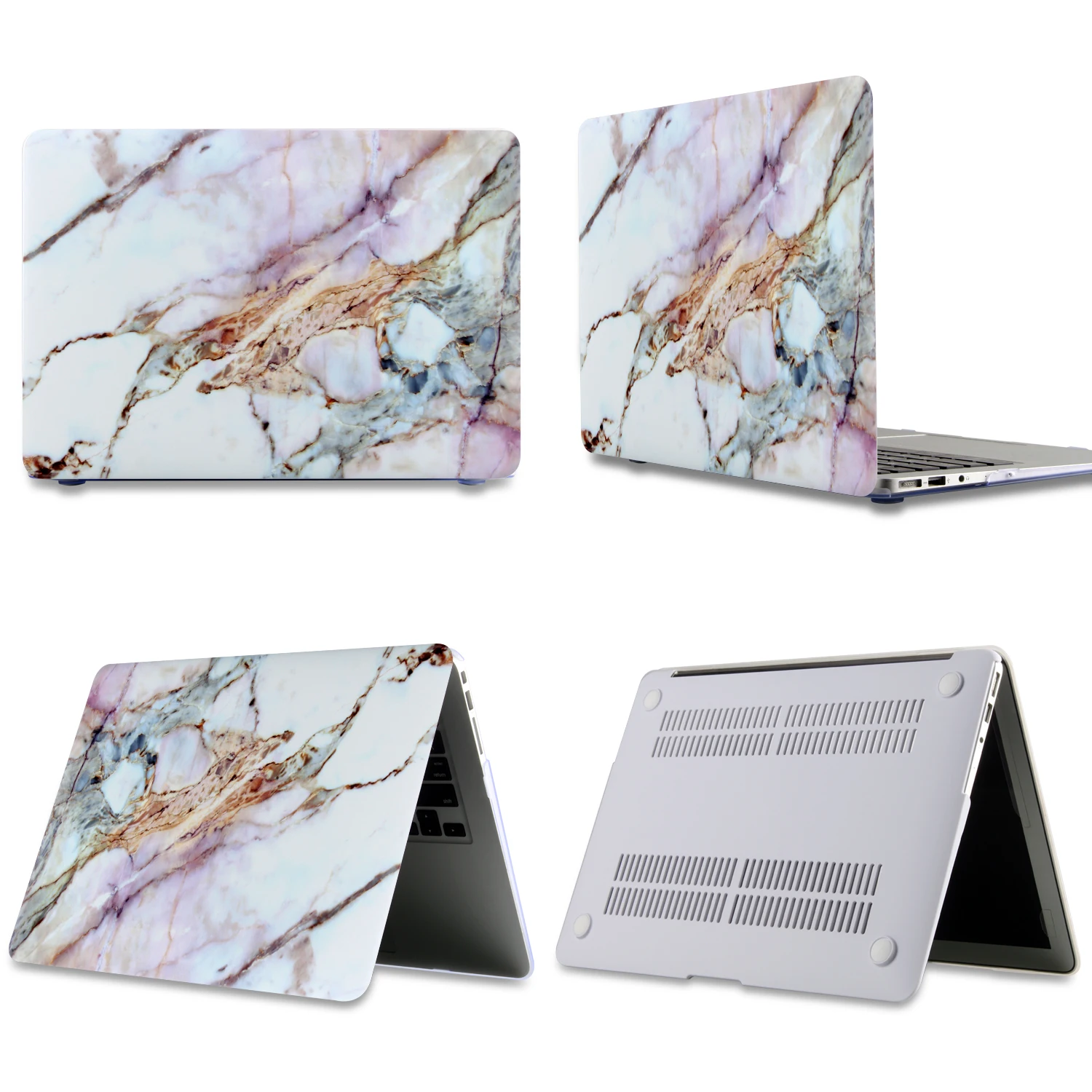 DDC-018 Мраморный чехол для ноутбука APPle MacBook Pro Air retina 11 12 13 15 Mac Book 15,4 13,3 дюймов Сенсорная панель оболочка рукав+ крышка клавиатуры - Цвет: DDC-018