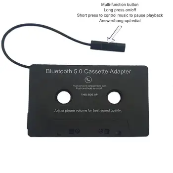 

Universal Car Bluetooth Audio Cassette To Aux Adapter For Smartphones Cassette Adapter For Car Built-in Battery