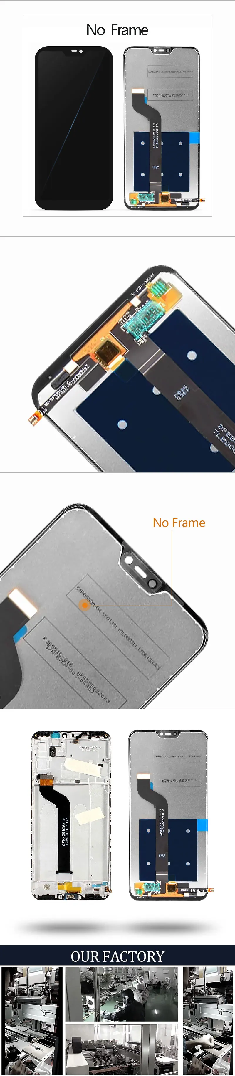ЖК-дисплей для Xiaomi A2 Lite Redmi 6 Pro, сенсорный дигитайзер, запасные части для сборки,+ подарок