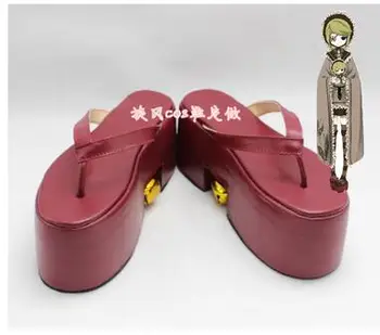 

Vocaloid Kagamine Rin Miku Senbonzakura Halloween Red Thick Heels Cosplay Boots Shoes