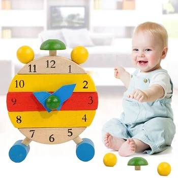

Baby Early Educational Toys Disassembly Cartoon Wooden Clock Baby Kids Learning Time Puzzle Toys Xmas Children'S Gifts Xmas