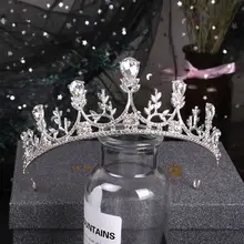 2020 Chapeu Para Noiva Veil Luxury Atmosphere Bride Crown Headdress Shiny Alloy Plated Children's Exquisite Rhinestone Dress Ac