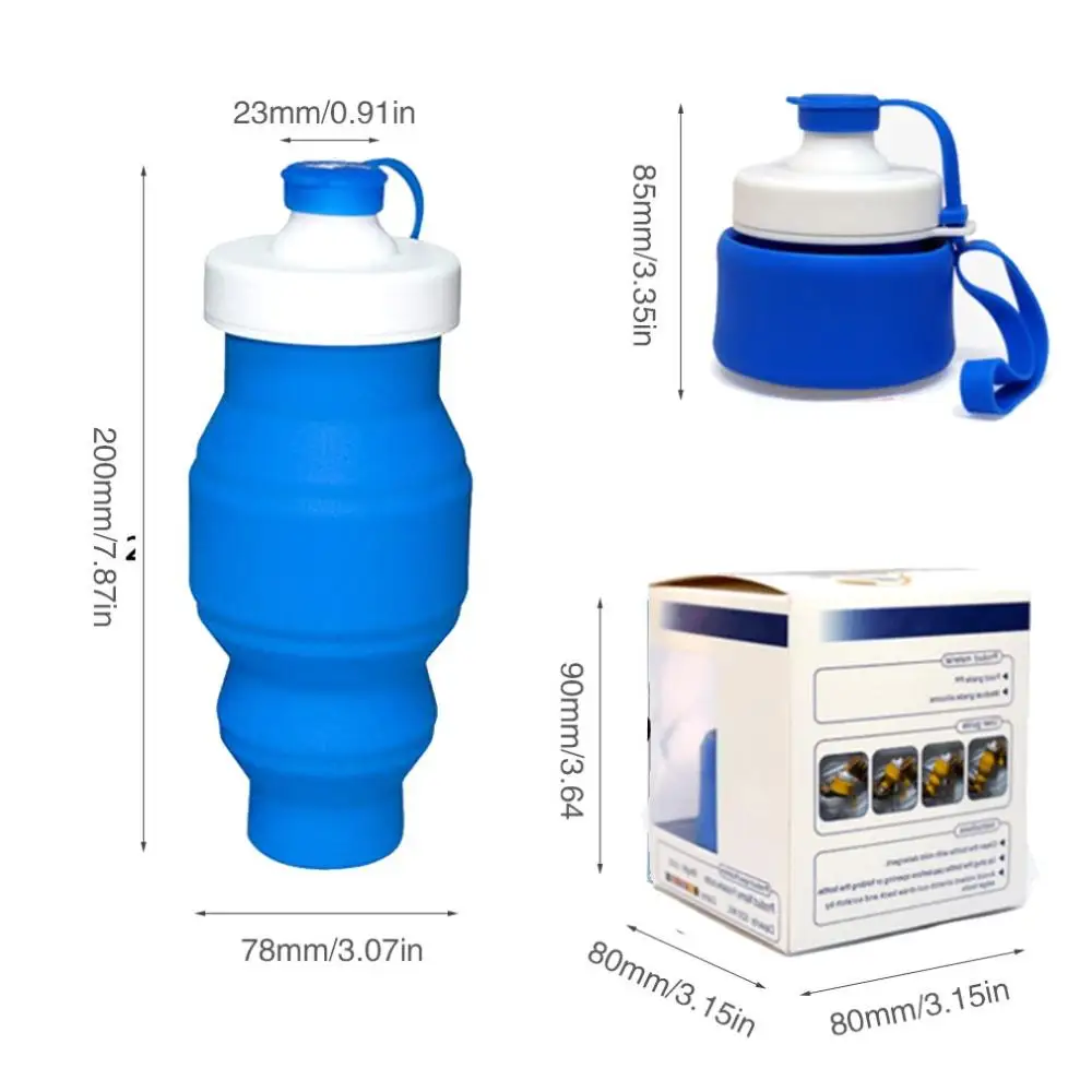 Telescopic Design Soft Silicone Folding Coffee Cup Folding Cup Gift Sports Cup Men And Women Water Cup