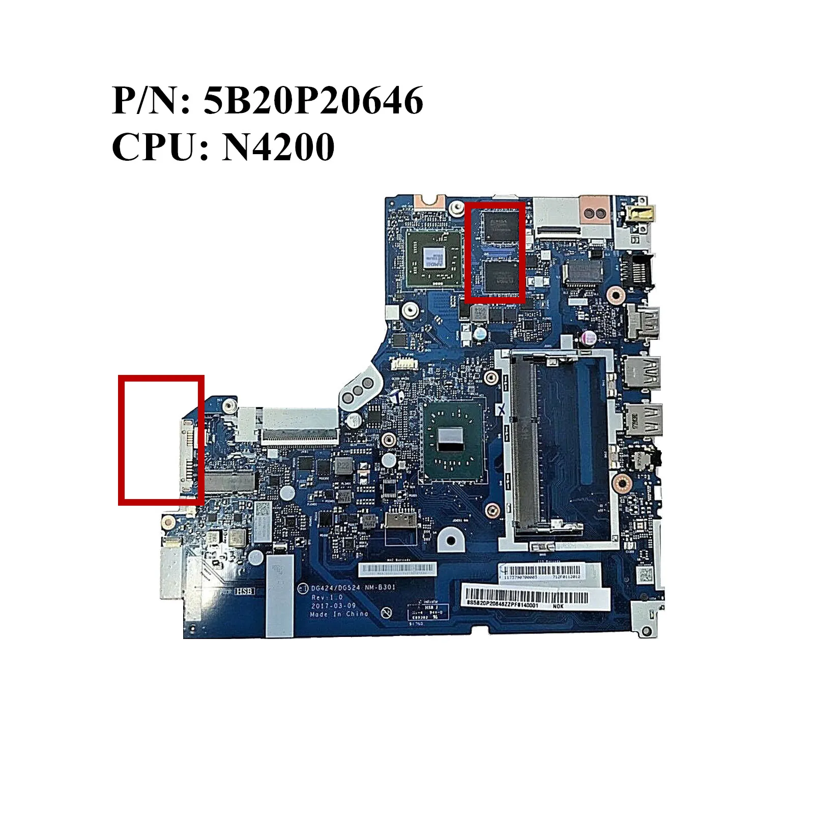 SZWXZY отлично подходит для материнской платы Lenovo 320-15IAP с процессором N4200 DDR3 5B20P20646