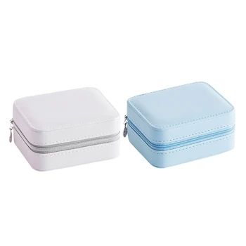 

Portable Travel Jewelry Box Jewelry Earrings Earrings Storage Box with Mirror Ring Bracelet Necklace Small Jewelry Box
