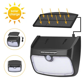 

Upgraded Version LED Solar Lamp Outdoor Waterproof Solar Wall Light PIR Motion Sensor Sensor Solar panels can be separated Garde