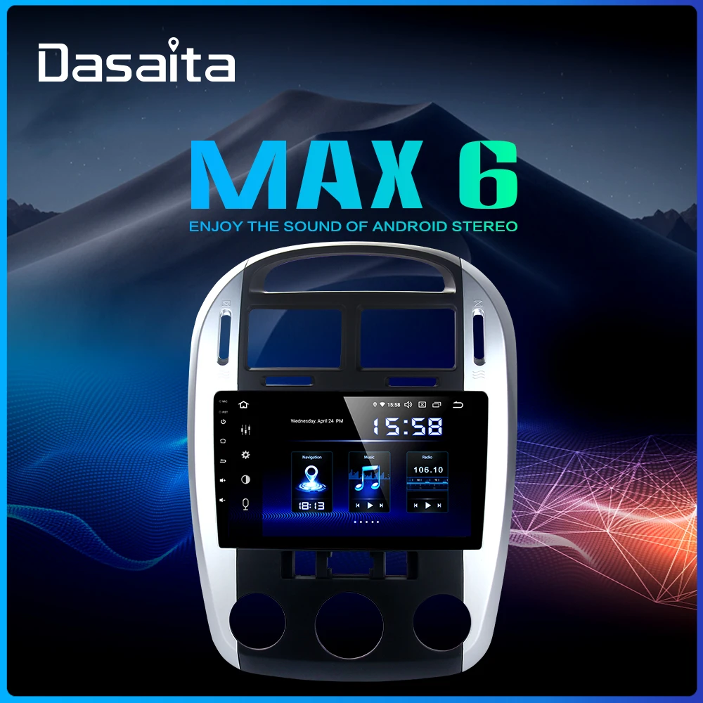 Dasaita " ips экран Авто Android 9,0 для Kia Cerato радио 2007 2008 радио 1024*600 Стерео gps 64 Гб rom