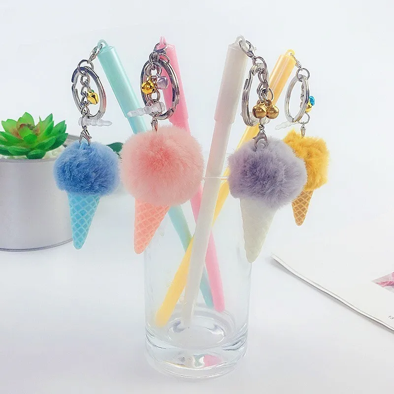 

Ellen Brook 1 Pcs Gel Pens Cartoon Ice Cream Pendant For Writing Cute Stationery Office School Supply Black Colored Gel-ink Pens