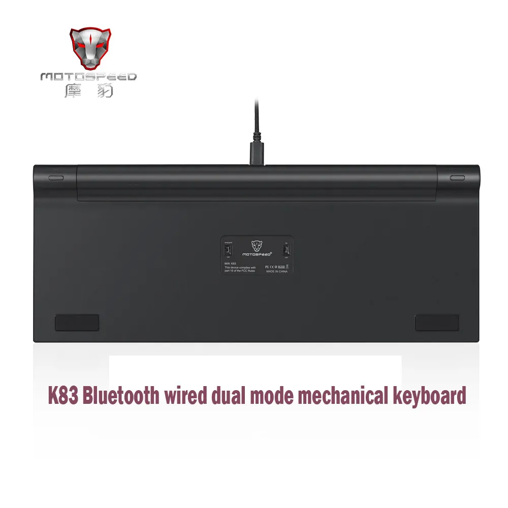 MOTOSPEED K83 USB Проводная профессиональная игровая механическая клавиатура Bluetooth Проводная Двухрежимная с светодиодный подсветкой 87 клавиш для всех систем