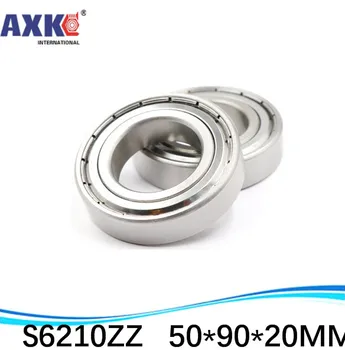 

1pcs Free Shipping SUS440C environmental corrosion resistant stainless steel deep groove ball bearings S6210ZZ 50*90*20 mm
