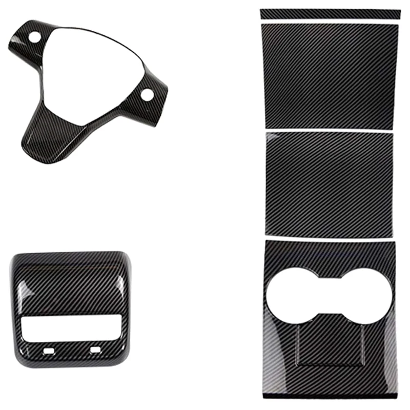 

Car Center Console Panel Covers Steering Wheel Decorations Armrest Box Decorative for Tesla Model 3 Car Interior Accessories