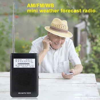 

AM FM WB NOAA Home Weather Forecast Loud Sound Headphone Jack ABS Built-in Antenna Multifunctional Outdoor Mini Radio Speaker