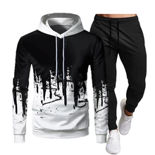 New Tracksuit Men Sets Hoodies Pants 2 Piece Set Hoody Mens Brand Sweatshirt Sport Joggers Sweatpants Suit Male Jogging Suits