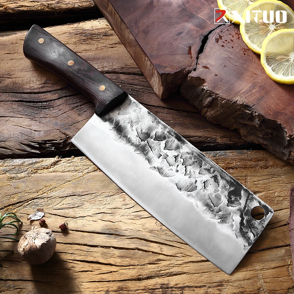 Кухонный нож XITUO домашний мясницкий из высокоуглеродистой нержавеющей стали
