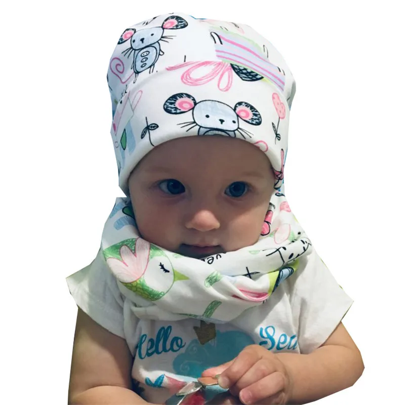 Baby Hat Set Boys Girls Neck Scarf collar