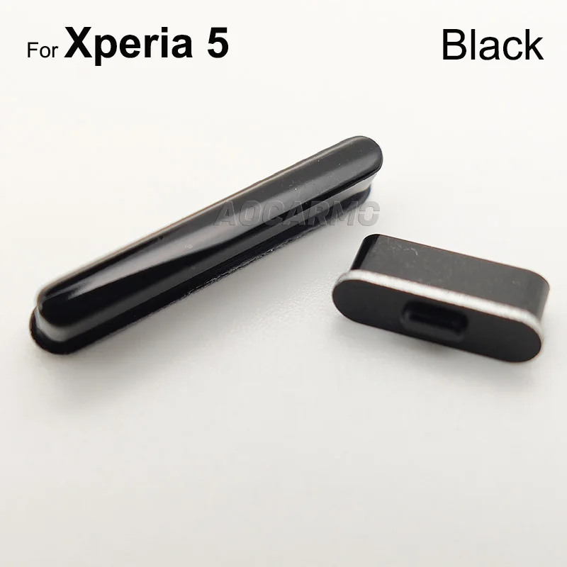 Aocarmo For Sony Xperia 5 / X5 / J8210 J9210 Power Volume Side Button Key Aluminum Replacement