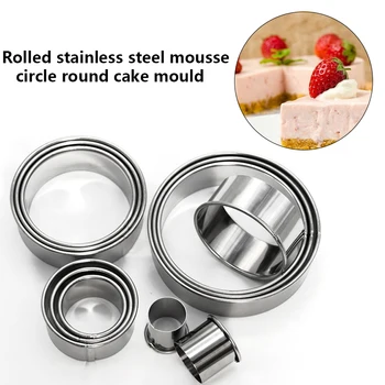 

Curling Mousse Cookie Mold Stainless Steel Cake Mold 12 Piece Sets Clay Baking Tool Bakeware Cake Tools Kitchen Supplies
